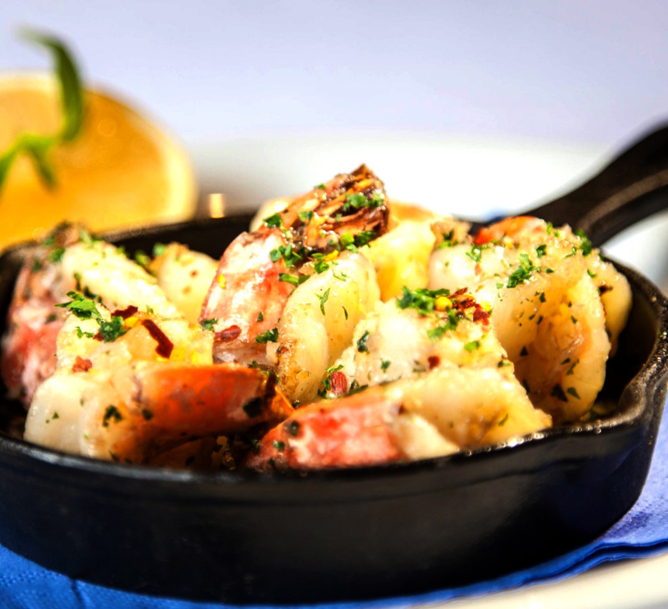 Garlic prawns